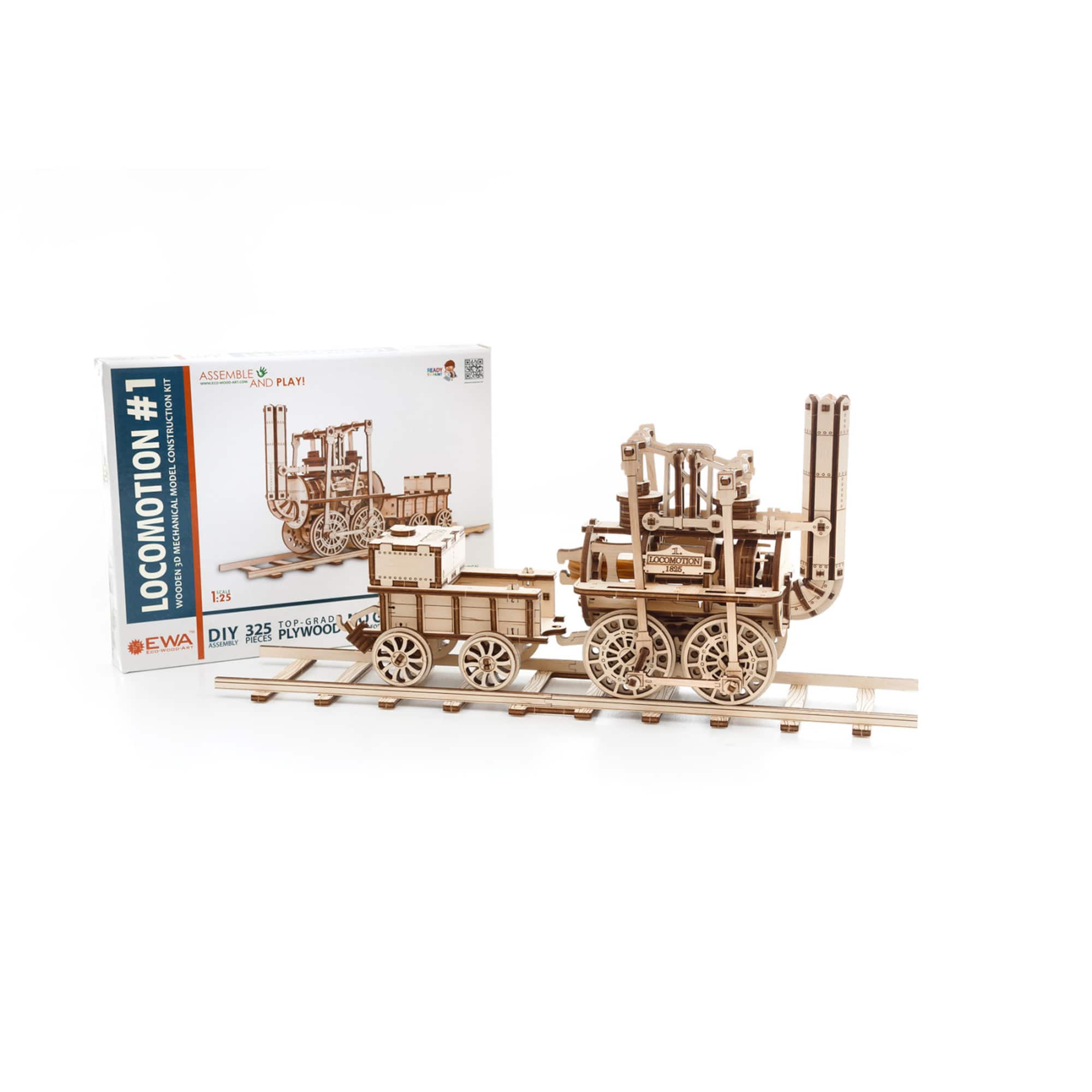EWA™ Eco-Wood-Art Locomotive 3D Wooden STEM Construction Kit